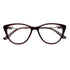 Sirts Transparent White Cateye Sleek Metal Side HD Acectate Full Rim - Lens Caravan